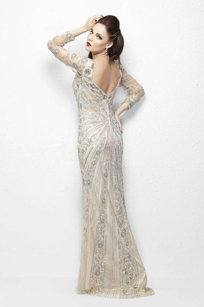 Full Sleeved Embroidered Formal Gown