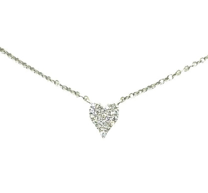 House of India - Women's Paved Small Heart Necklace - Rack Hunt