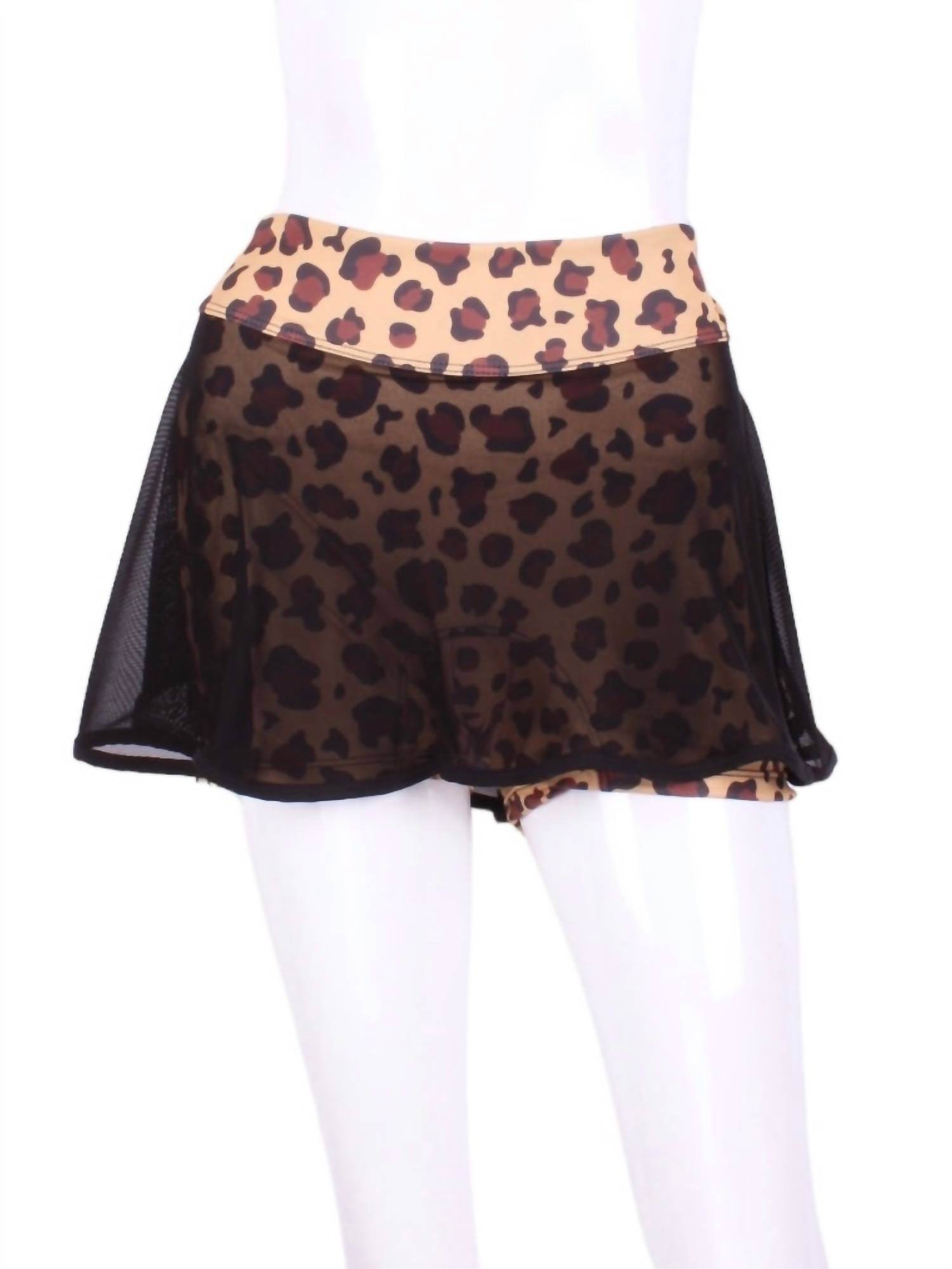 Love Love Tennis - Women's Mesh On Leopard Love Skirt - Rack Hunt