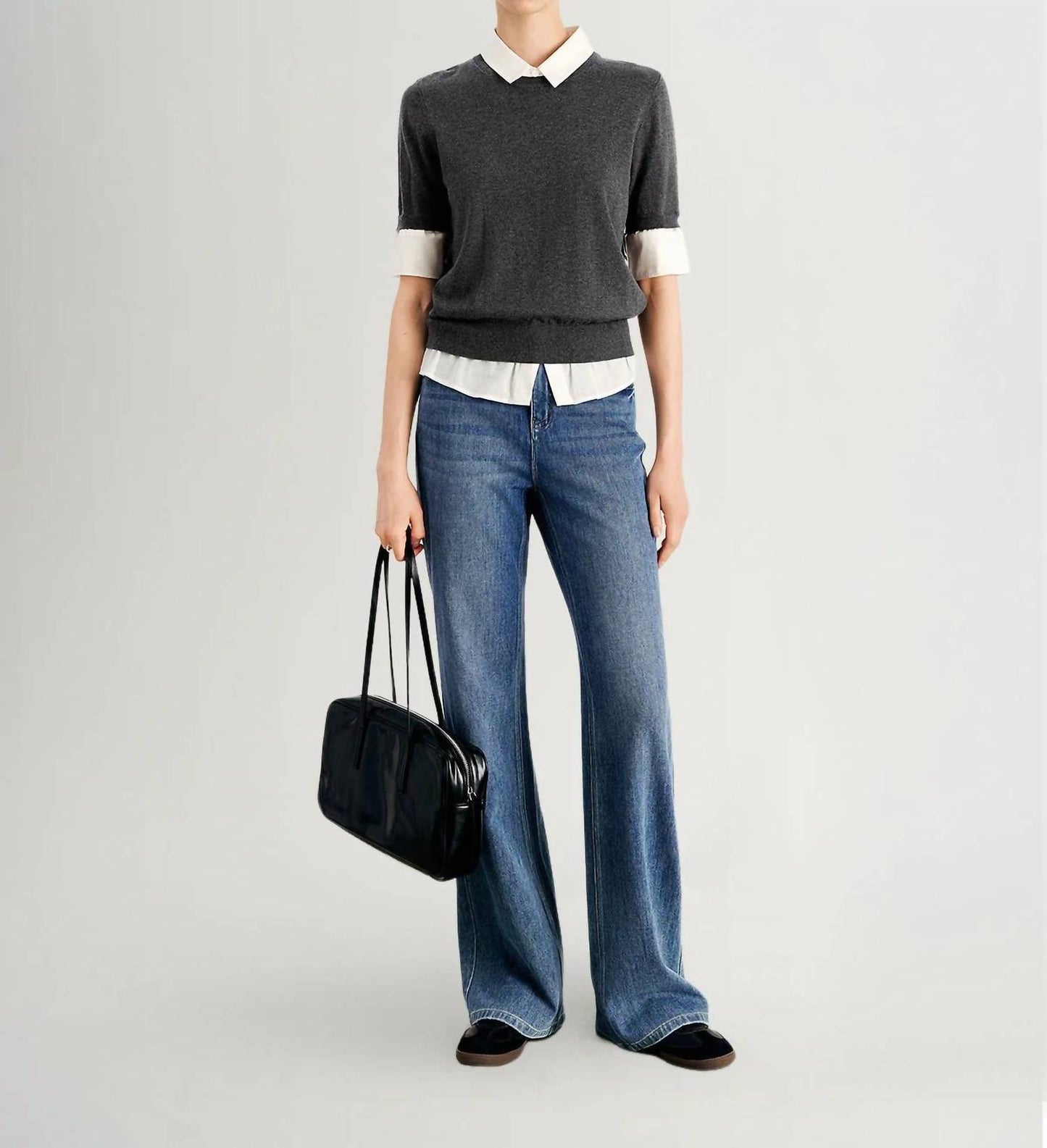 Short Sleeve Layered-Look Top