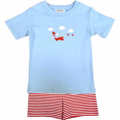 Kids' Airplane Short Set