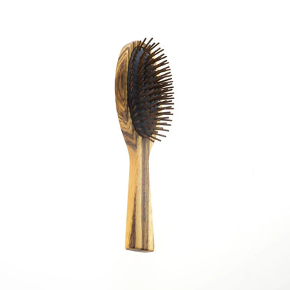 Koh-I-Noor Beauty USA - Women's Zebrano Wood Nylon Pin Hair Brushes - side view - Rack Hunt