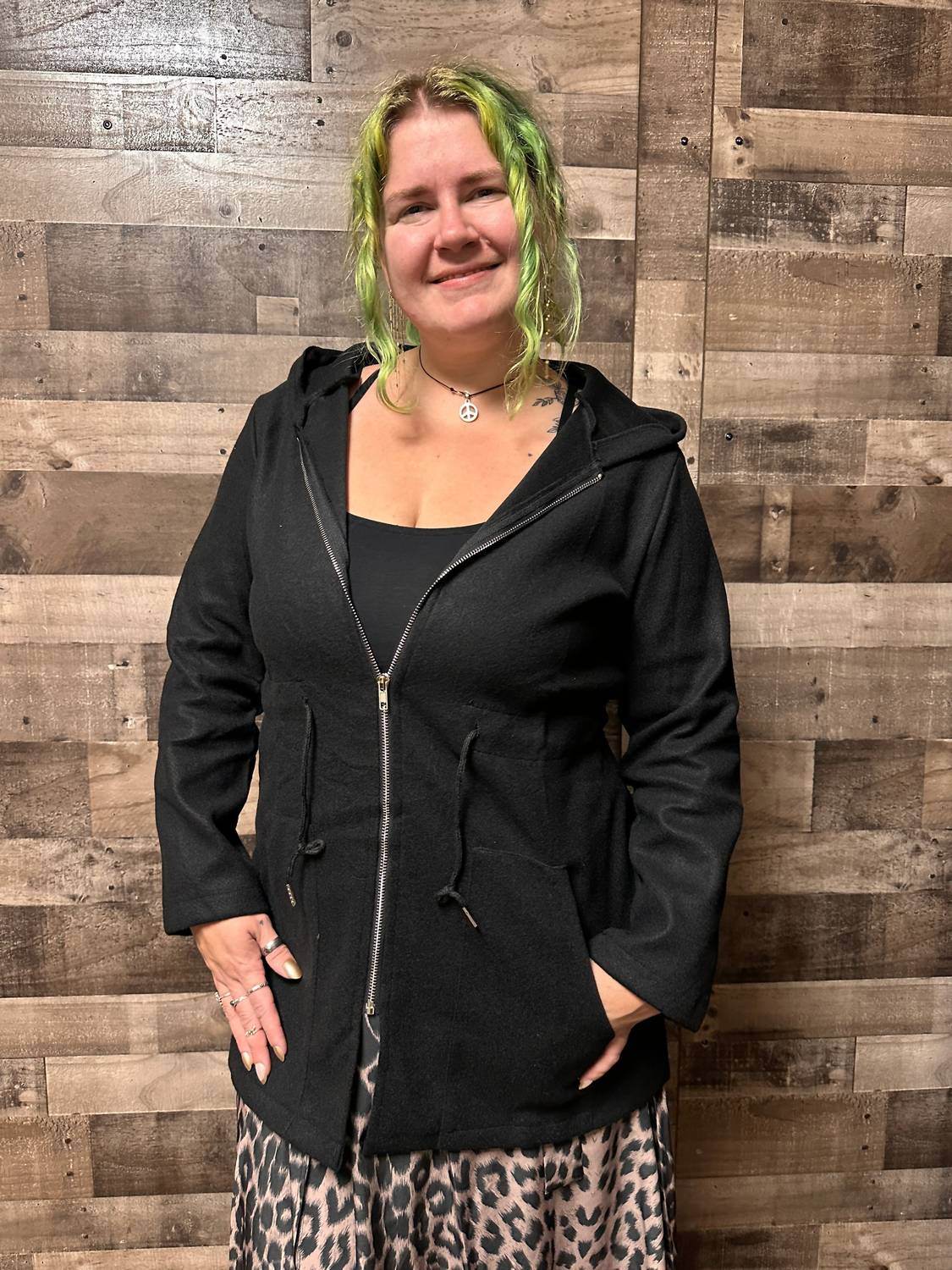 Ontinva - Women's Alaina Hooded Drawstring Waist Jacket - Rack Hunt -