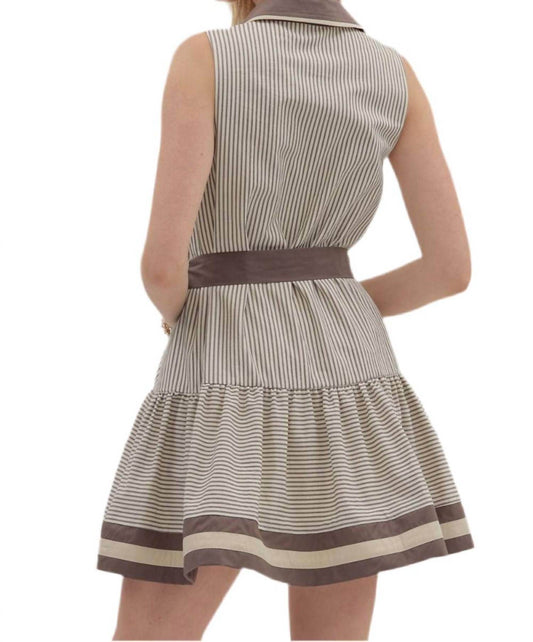 2sable - Mina Stripe Collar Belted Dress - Rack Hunt -