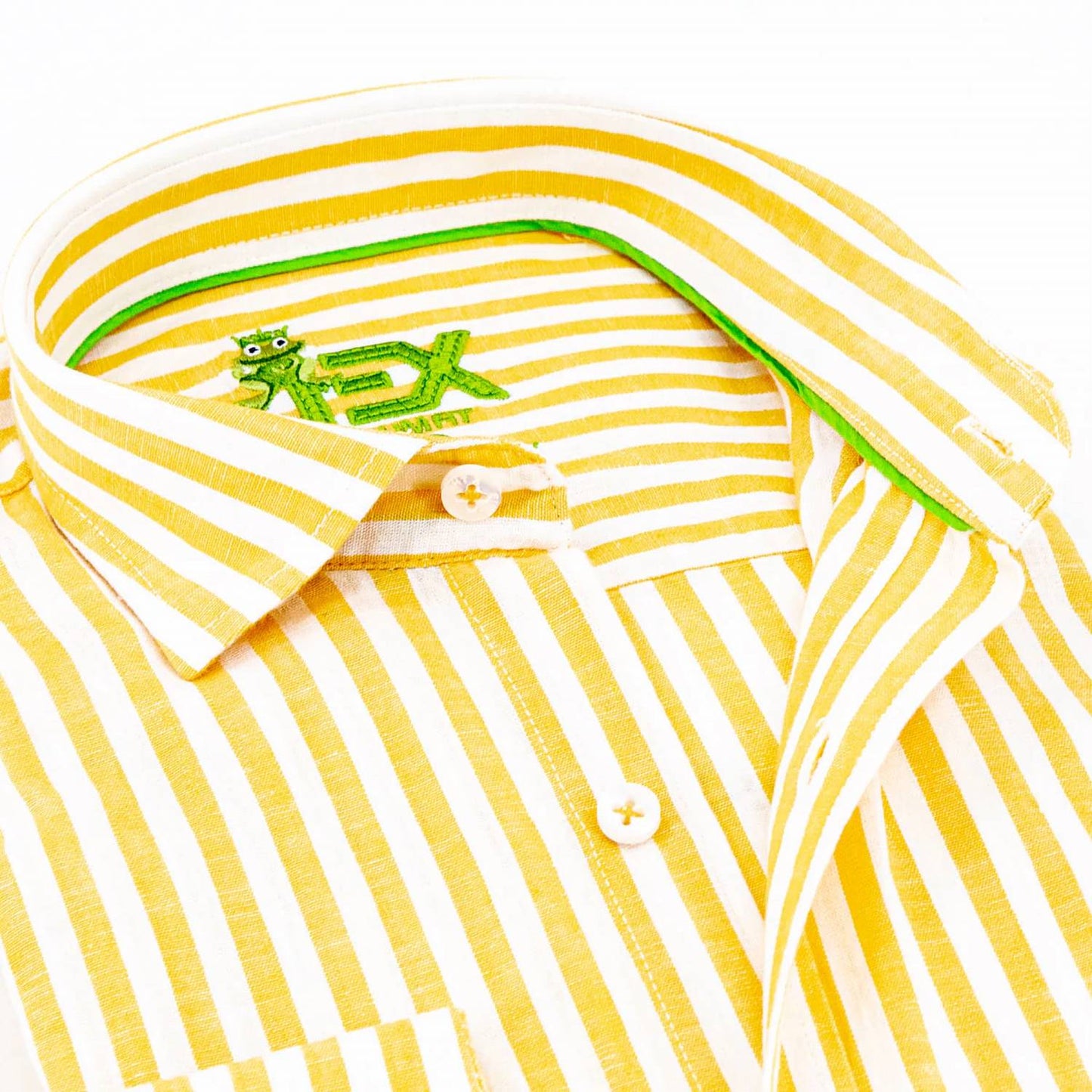 Men's Stanford Stripe Frog Linen Shirt