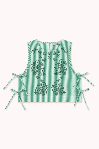 The Tiny Big Sister - Striped Embroidered Top - Rack Hunt