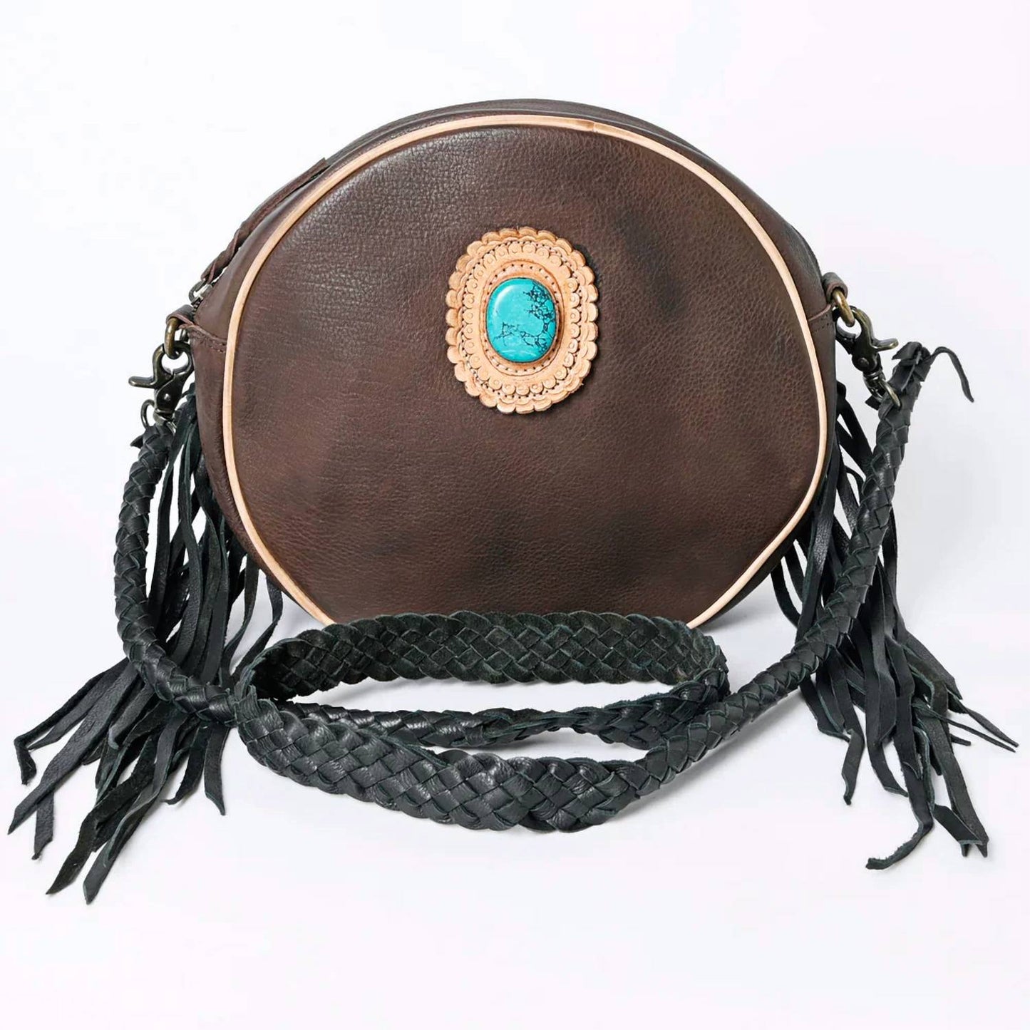 Women's Leather Round Bag