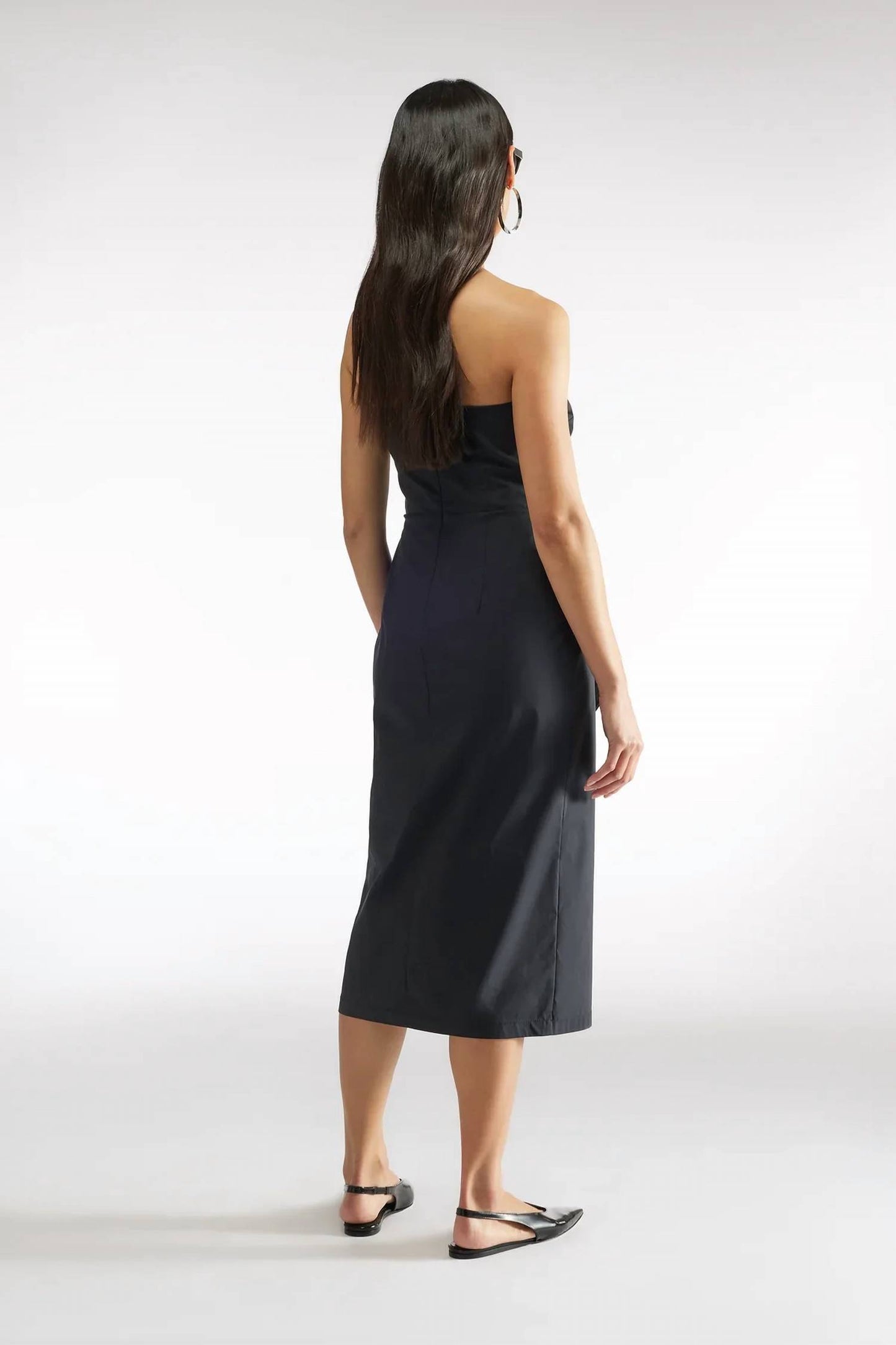 Strapless With Bow Midi Dress