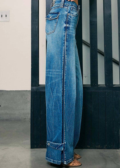 Paulina Palazzo Style Wide Leg Jeans