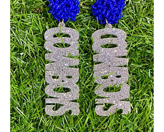 Jamie's Jems Design - Dallas Cowboys Glitter Acrylic Earrings With Seed Bead Post - Rack Hunt -