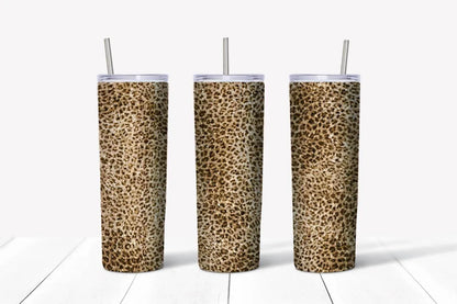 Donny Brooks Designs - Leopard Stainless Steel Double Wall Tumbler 20 Oz - Rack Hunt