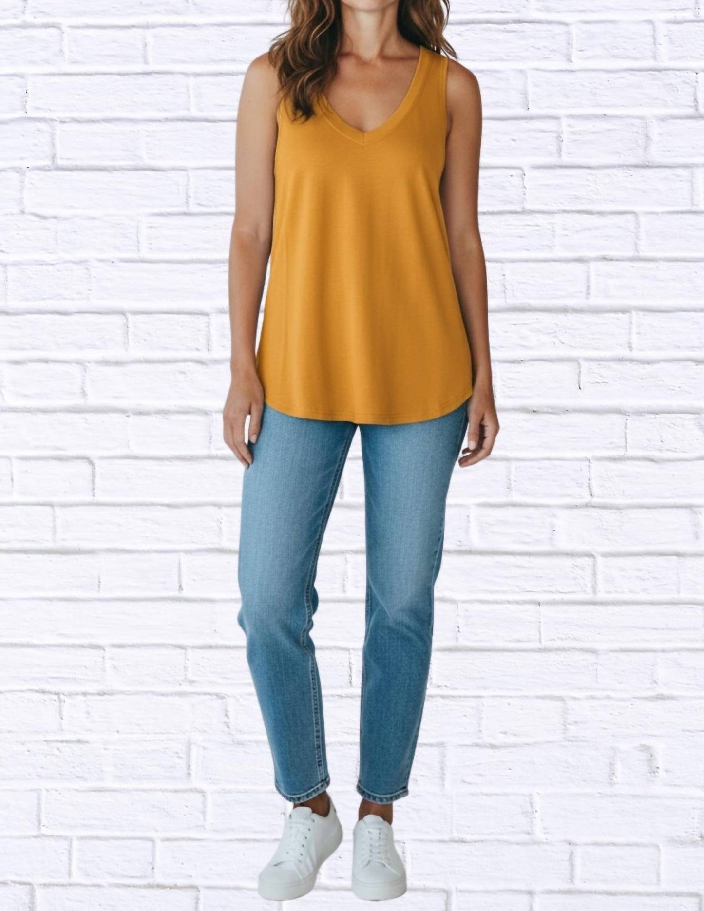 Soft Knit V-neck Sleeveless Top