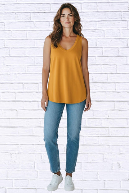 Soft Knit V-neck Sleeveless Top