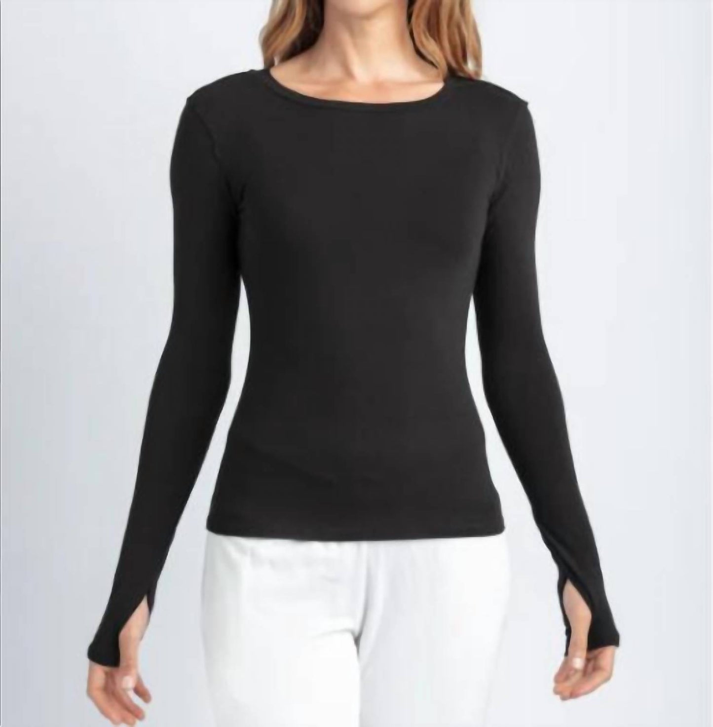 Reverse Seam Long Sleeve Thumbhole Tee