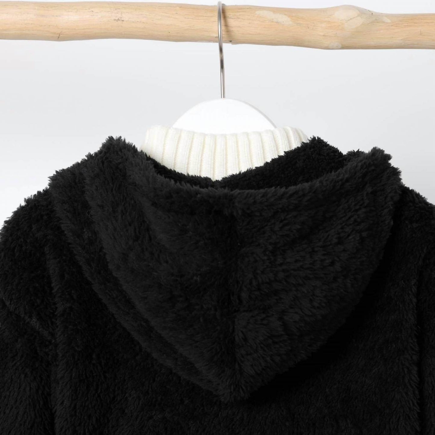 PatPat - Kids Hooded Fuzzy Coat - Rack Hunt -