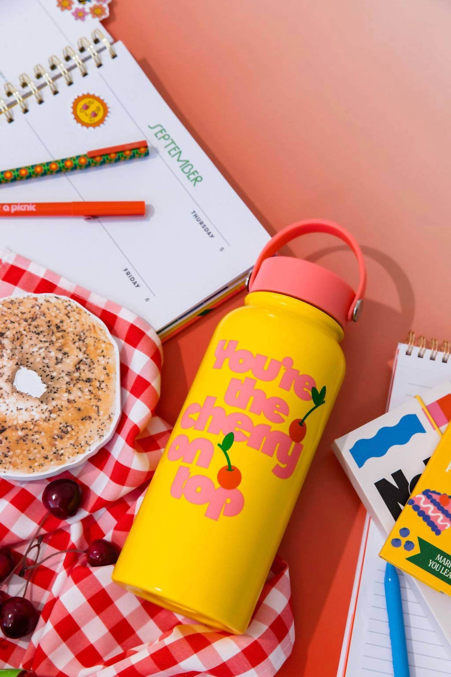 Ban.do - Unisex Cherry On Top Stainless Steel Water Bottle - Rack Hunt -