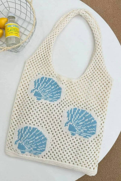 Women's Ocean Theme Crochet Tote Beach Bag