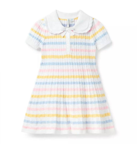 Girl's Striped Sweater Dress