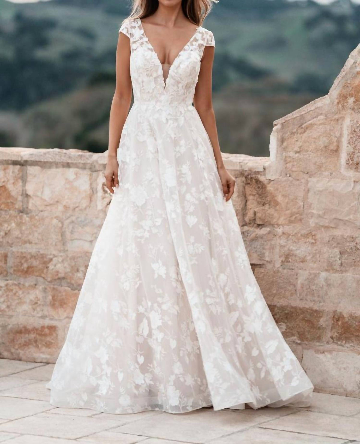 Floral Lace Wedding Dress