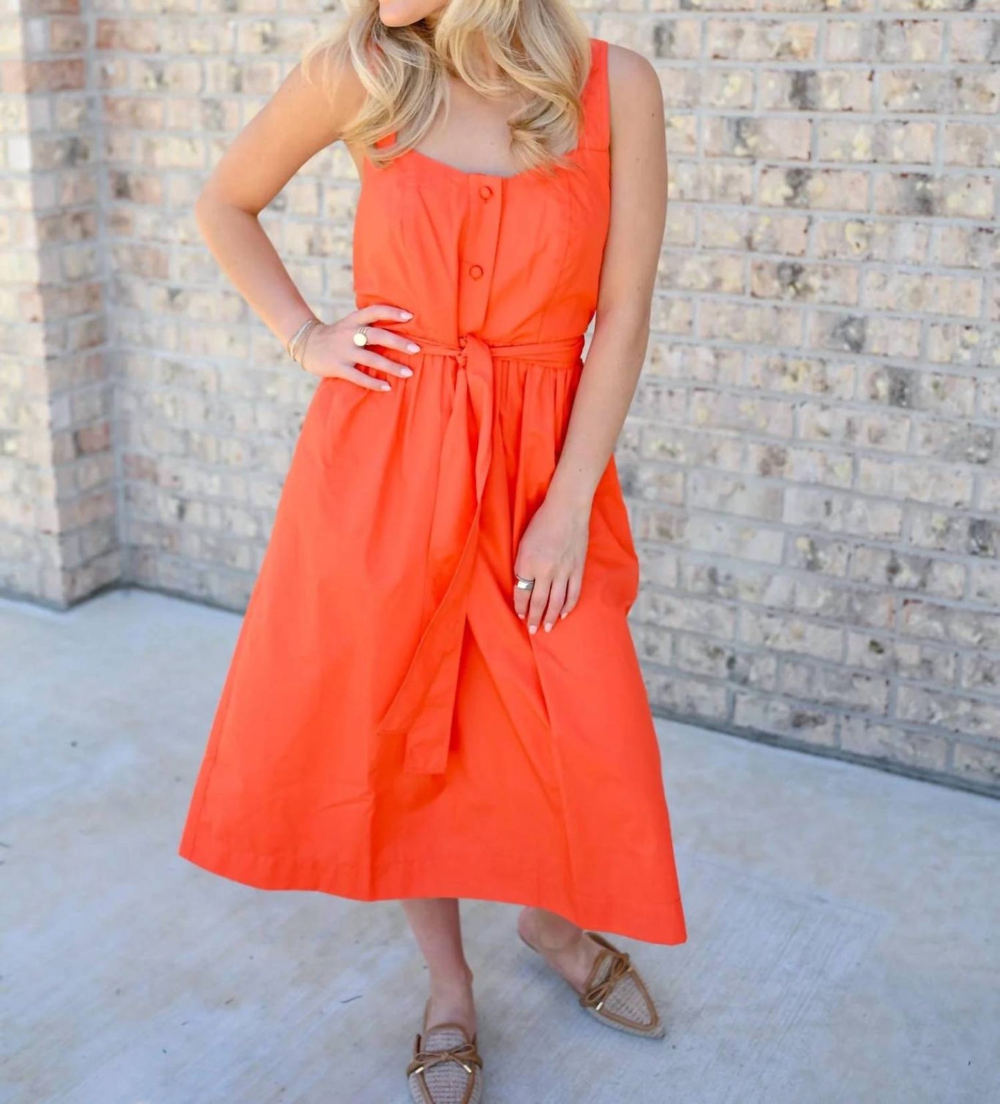 Classic Poplin Midi Dress
