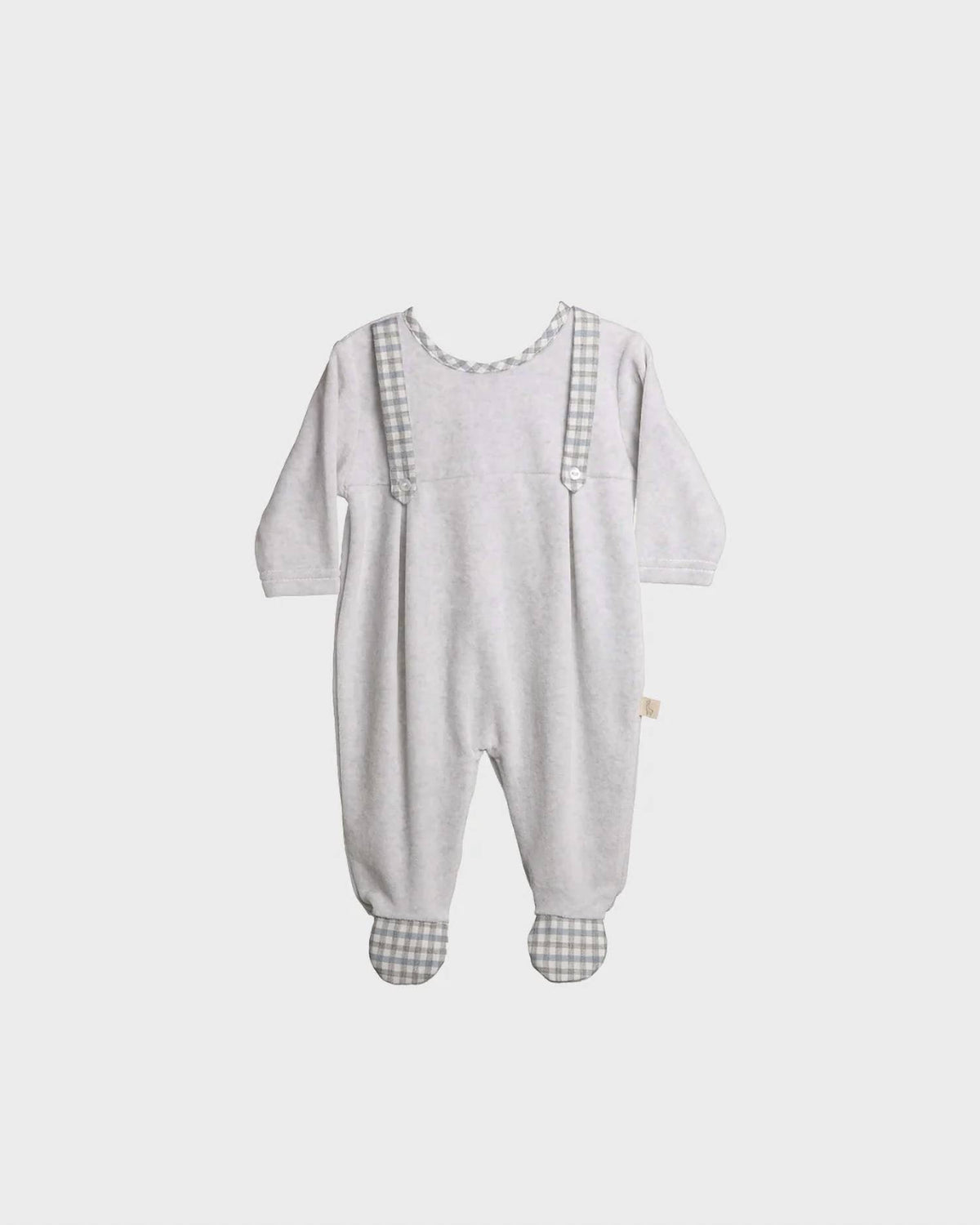 Baby Boys Faux Plaid Overall Footie