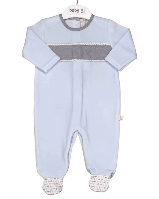 Baby Boys Velour Footie