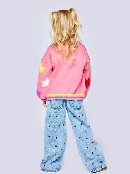 Girl's Smile Fuzzy Sweater