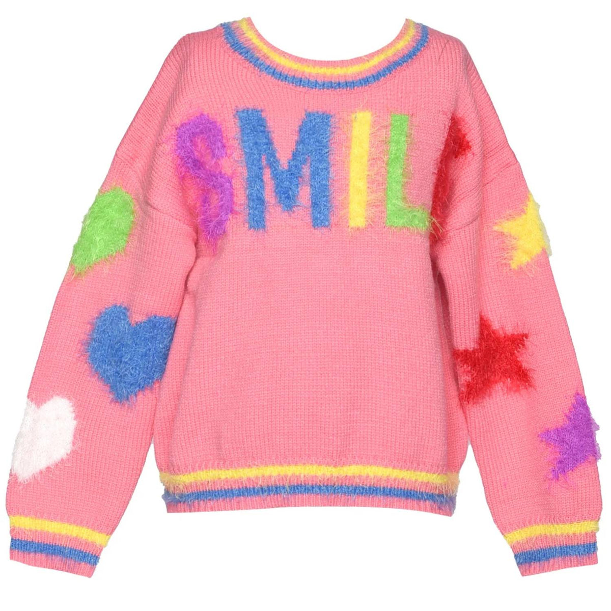 Girl's Smile Fuzzy Sweater