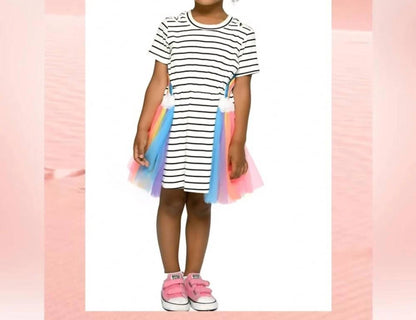 Side Cutout Rainbow Dress