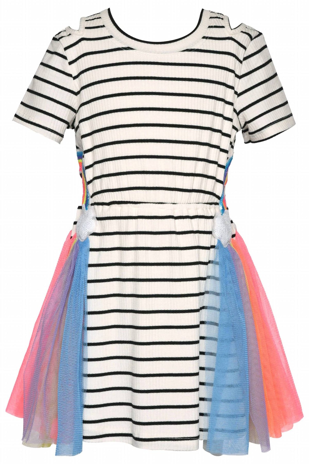 Side Cutout Rainbow Dress