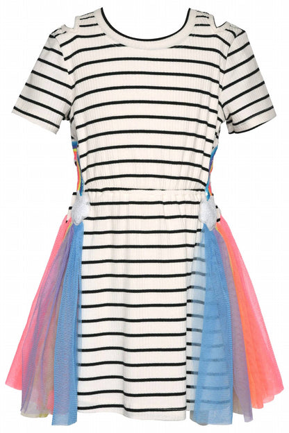Side Cutout Rainbow Dress