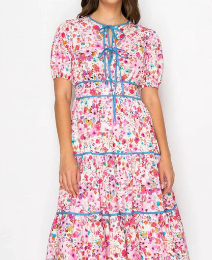 Flower Print Midi Dress