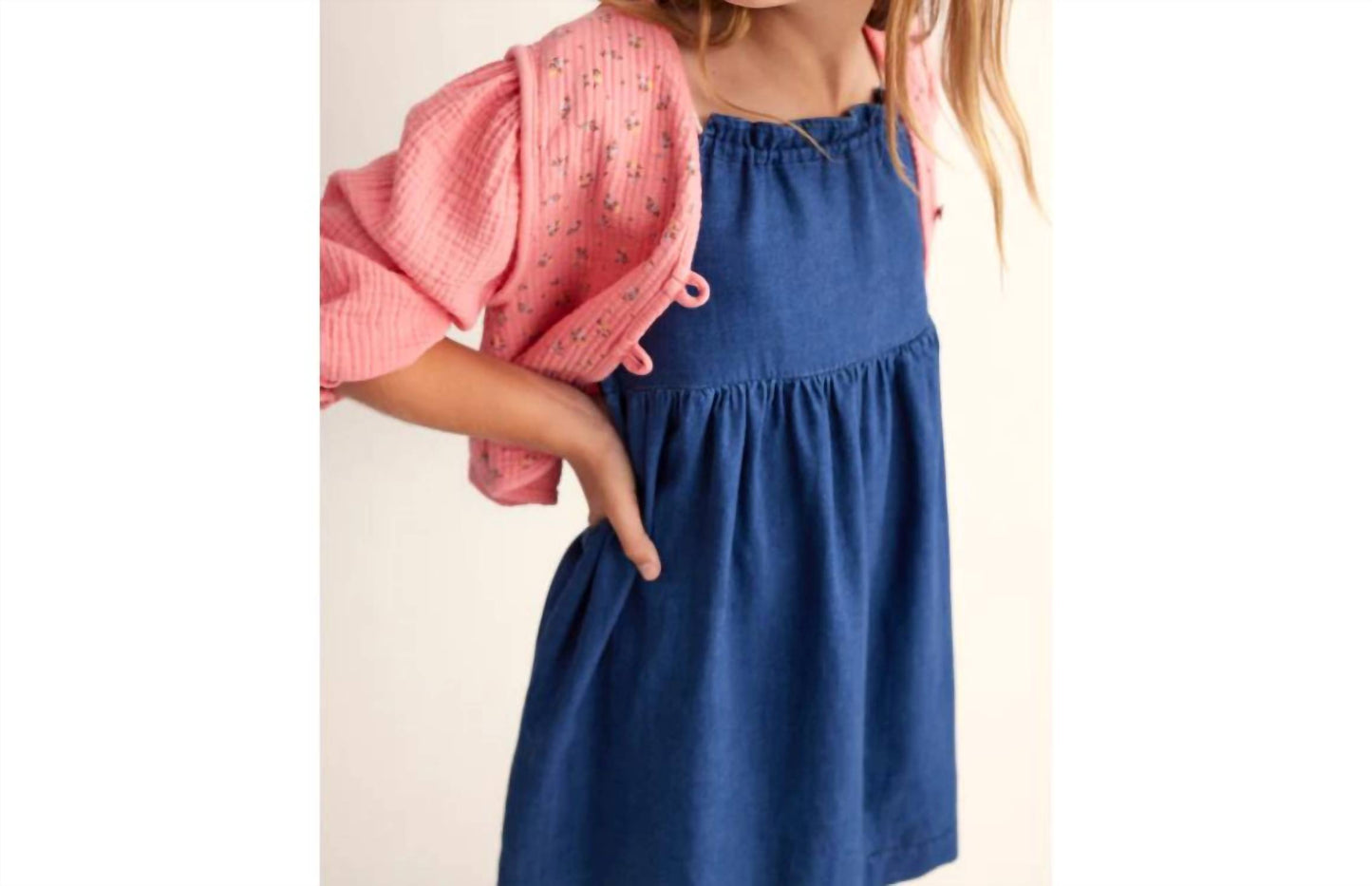 Girl's Twill Denim Dress