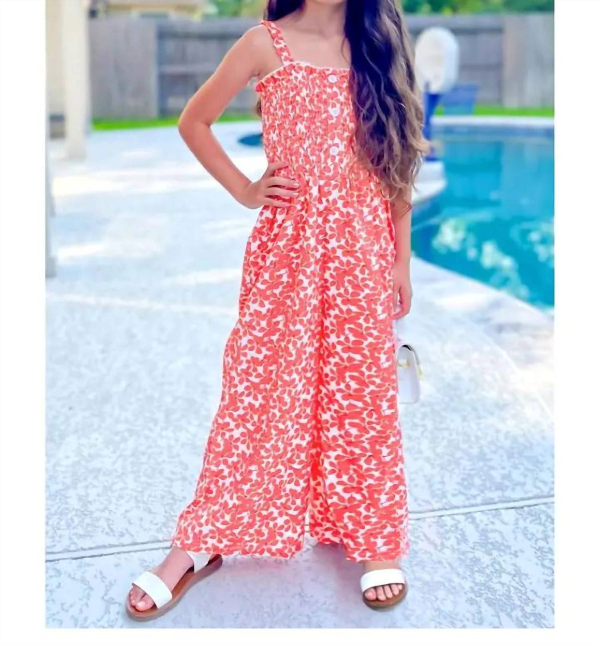 Smocking & Side Pockets Romper
