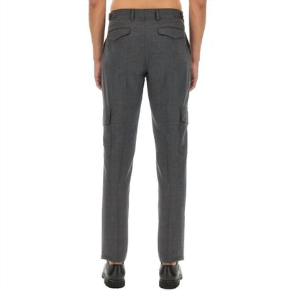 Men's Tailored Wool Trousers Cargo Pants