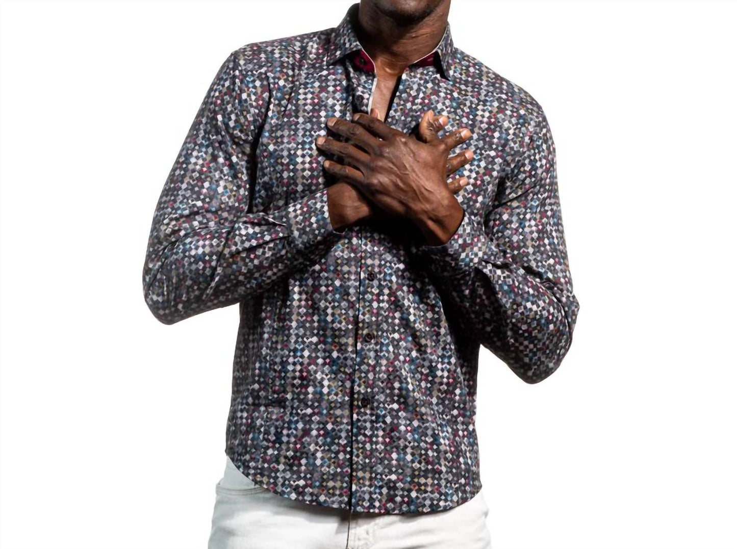 Abstract Button Down Shirt