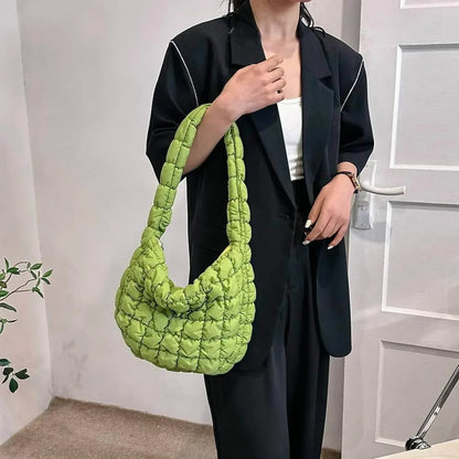 Sweet Cherry Sky - Women's Puffer Solid Color Tote Bag - Rack Hunt