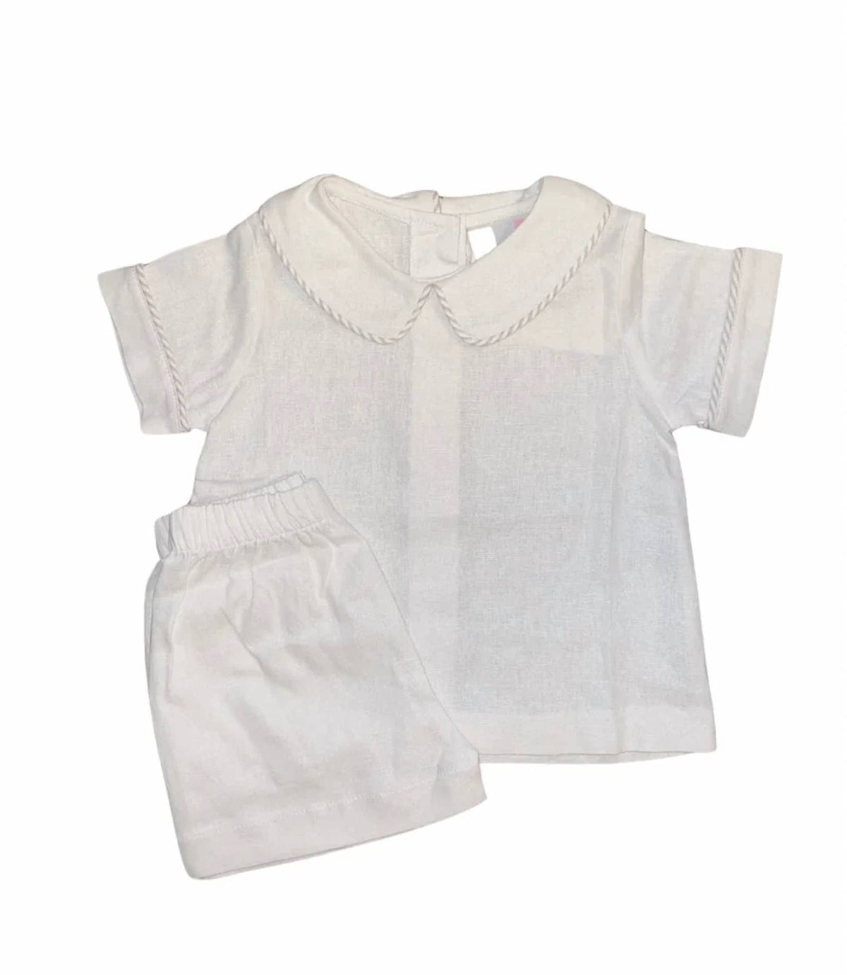 Kids Collared Button Back Shirt And Short Set