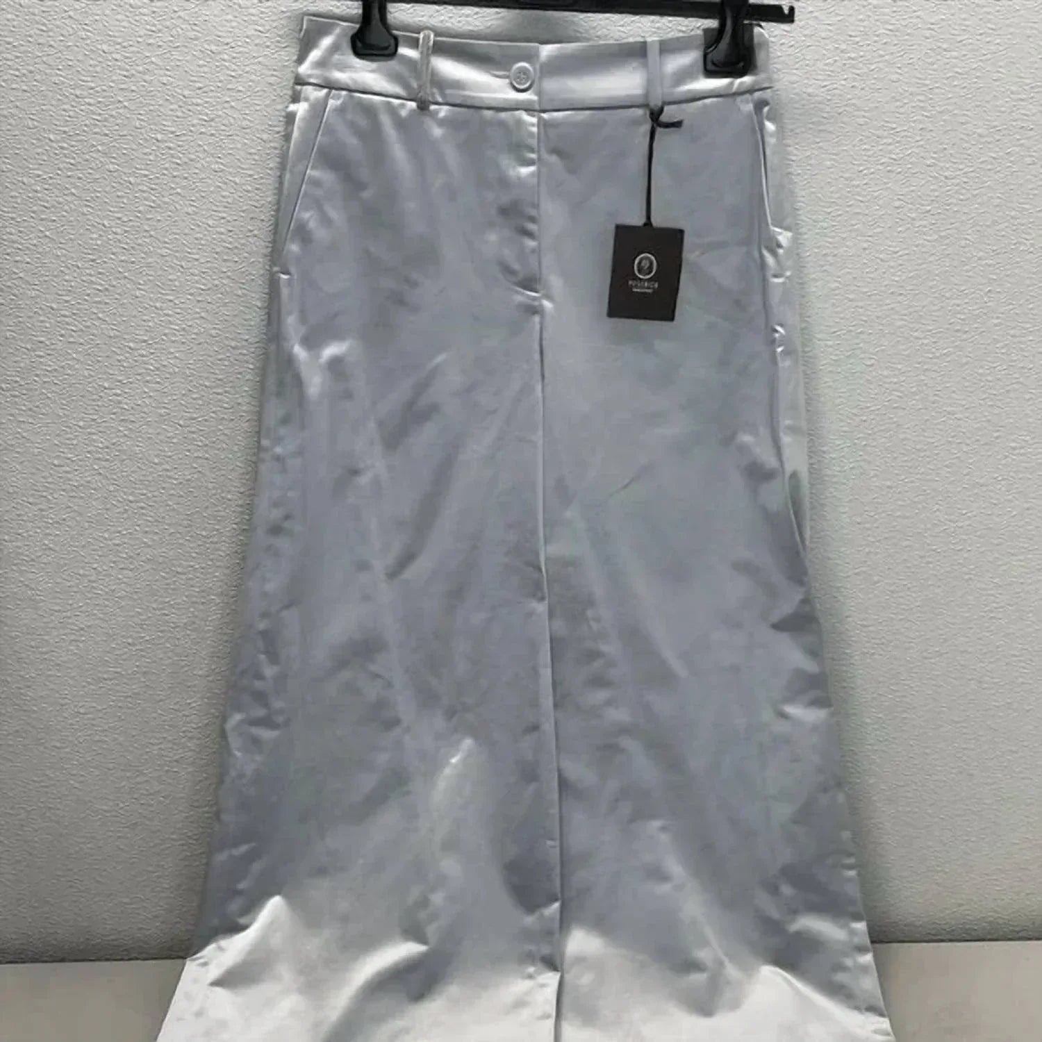 PESERICO - Women's Cotton Blend Satin Palazzo Pants - Rack Hunt
