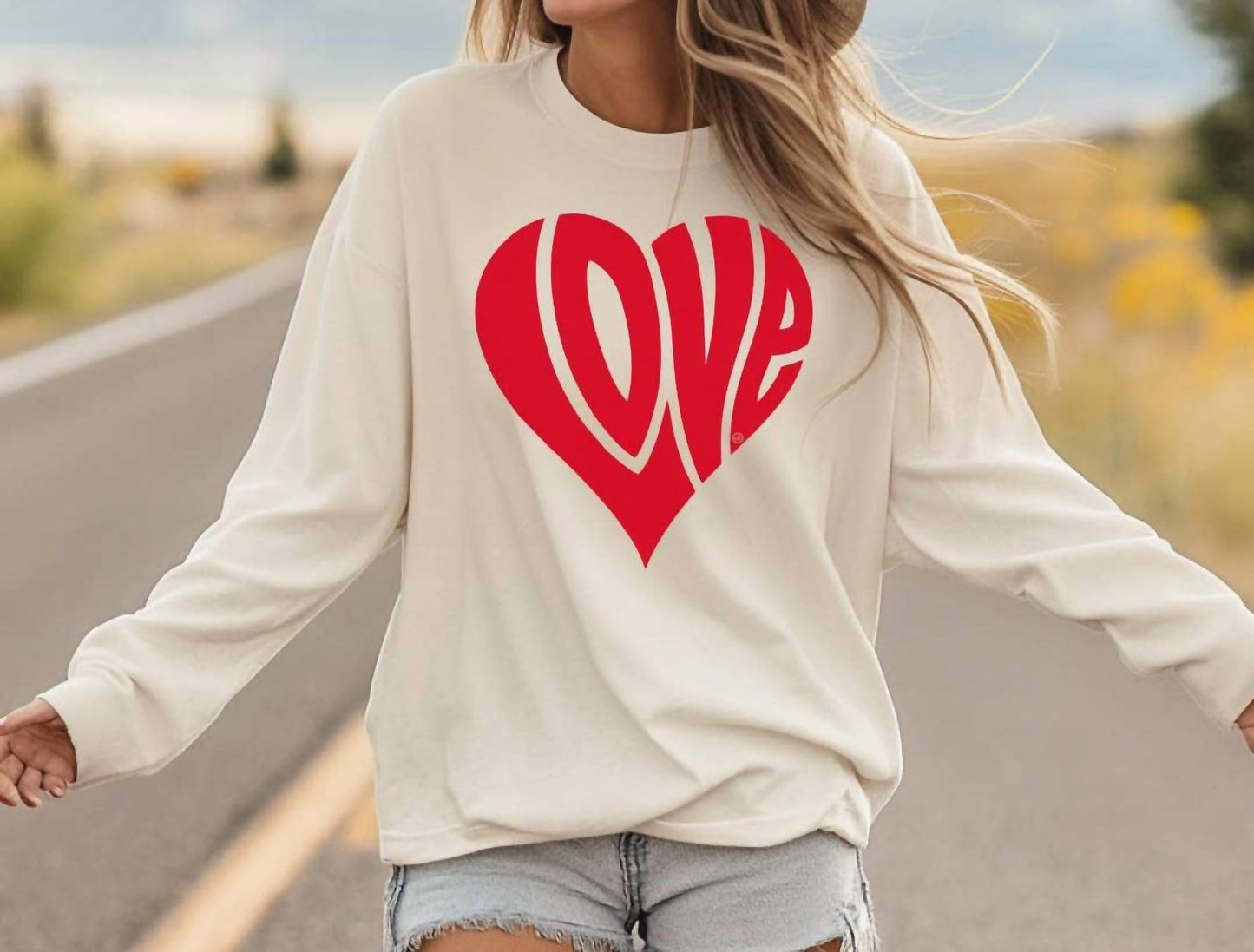 Love Heart Long Sleeve Tee