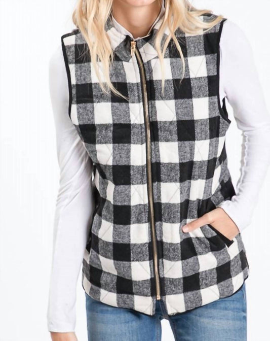 Gingham Patterned Vest