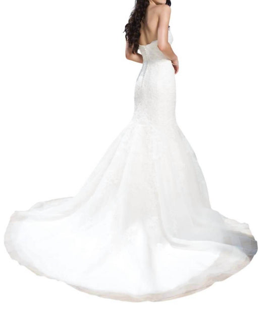 Justin Alexander - Beaded Lace Mermaid Dress - Rack Hunt -