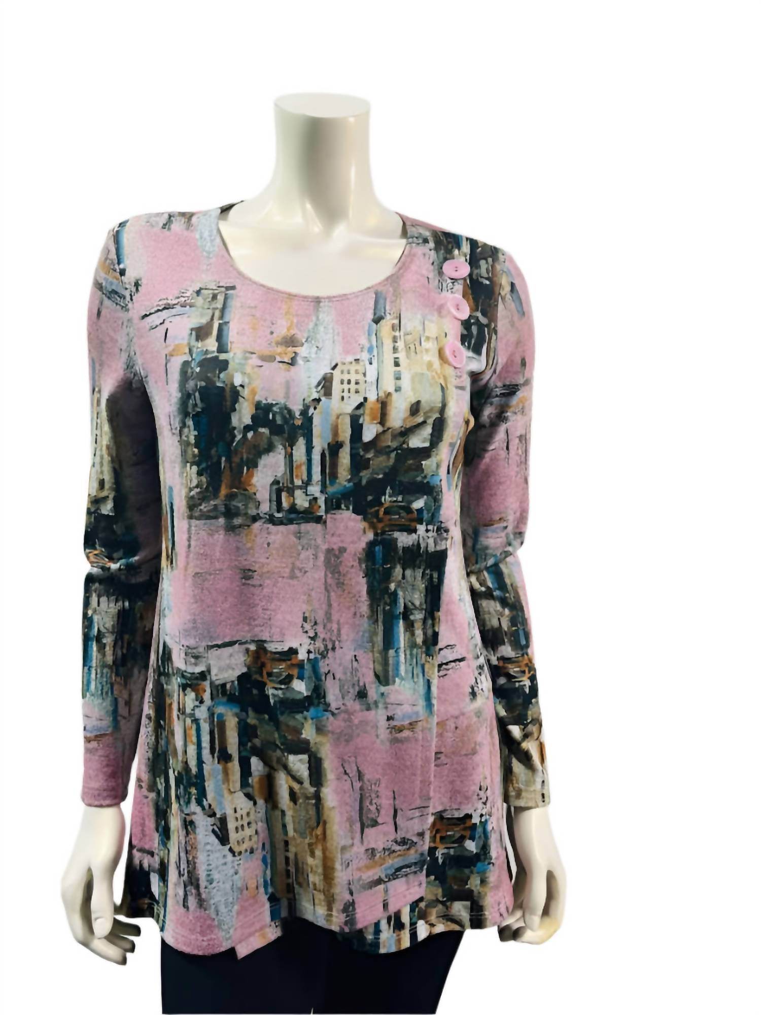 Variations - Women's Impressionistic Cityscape Top - Rack Hunt -