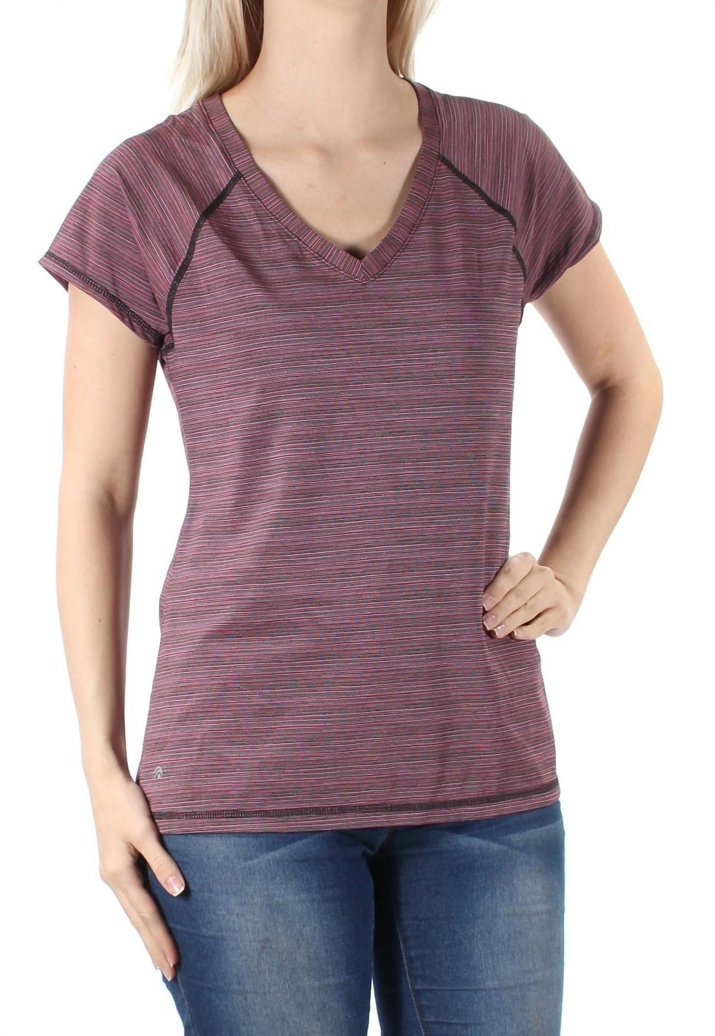 Striped V Neck T-shirt