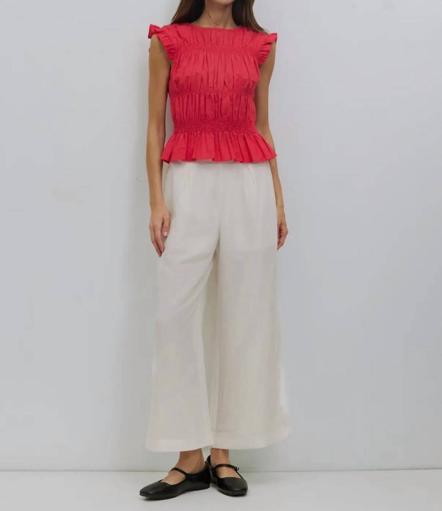 Jane Smocked Ruffle Top