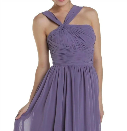 One Strap Chiffon Gown