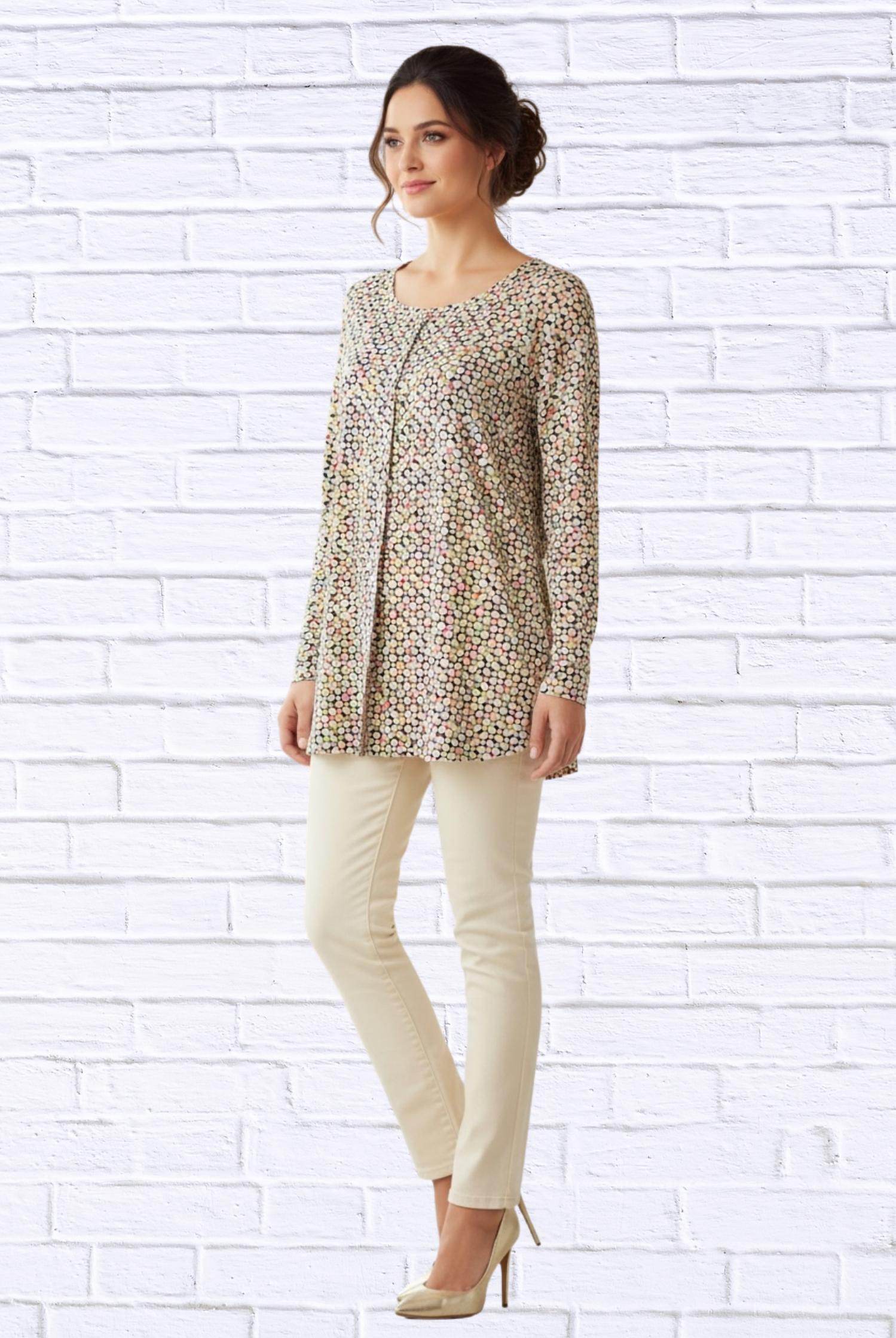 Calypso - Floral Print Woven Blouse - Rack Hunt -