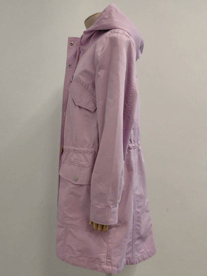 Hooded Washed Cotton Anorak Jacket