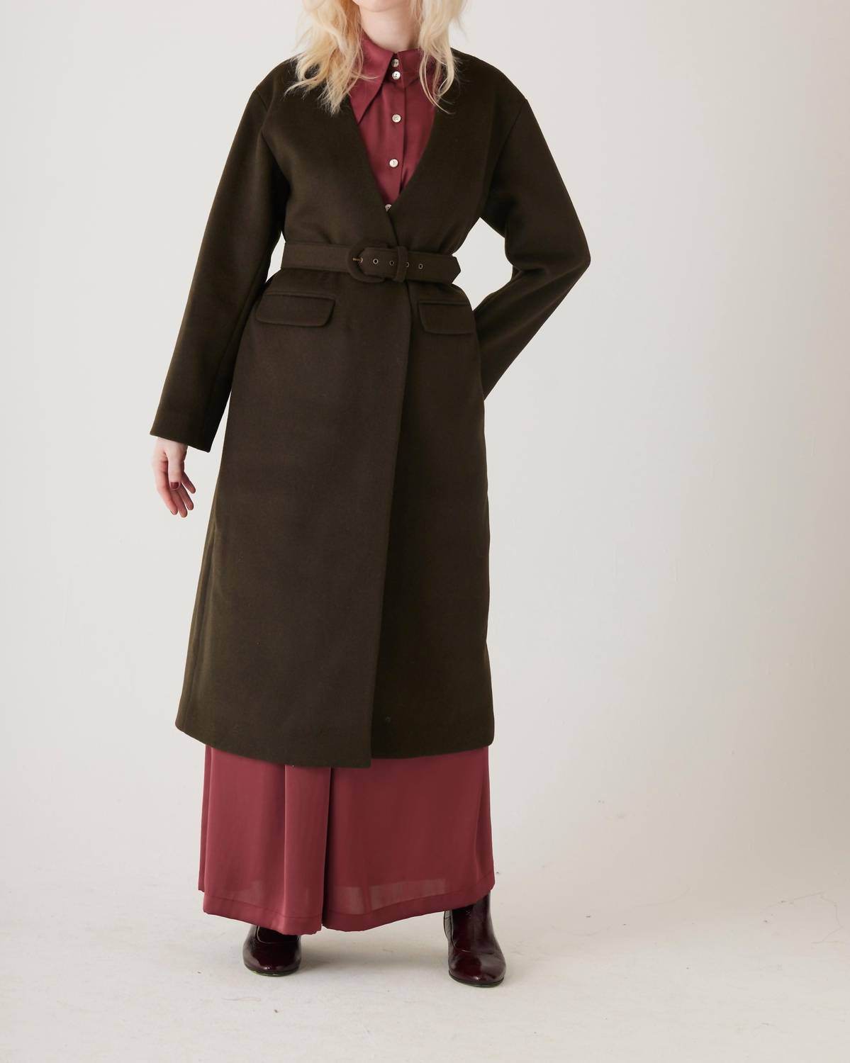 Rose Velvet - Nima Wool Blend Coat - Rack Hunt -