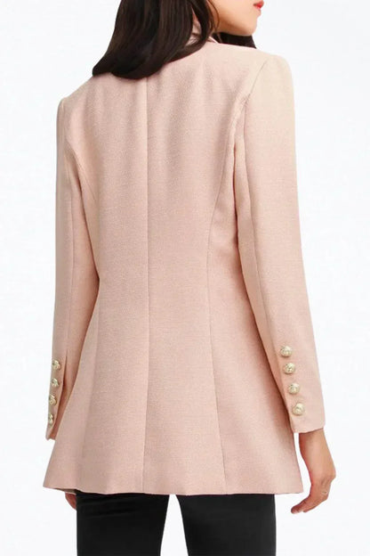 belle & bloom - DOUBLE-BREASTED TEXTURED WOVEN BLAZER - Rack Hunt